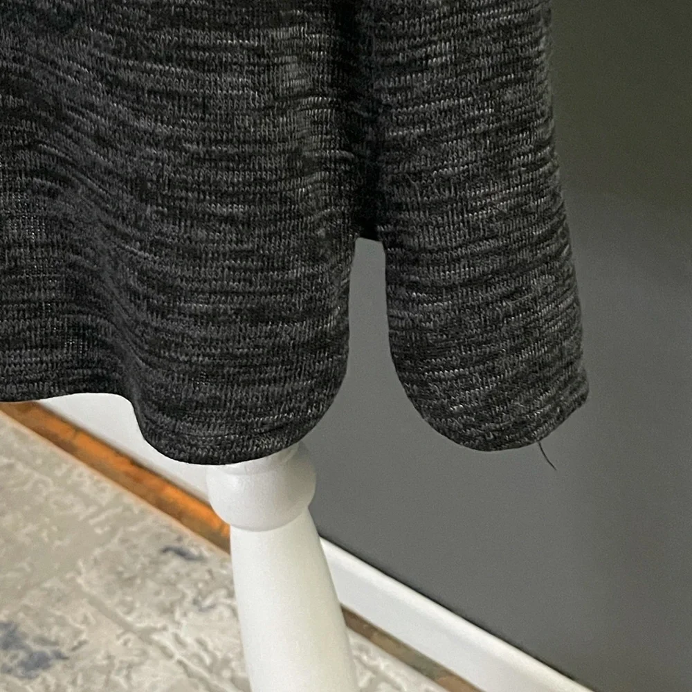 Max Studio Black Marled Knit Tie Waist Dress XS NWT $98